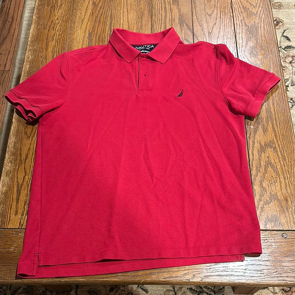 LARGE RED NAUTICA POLO